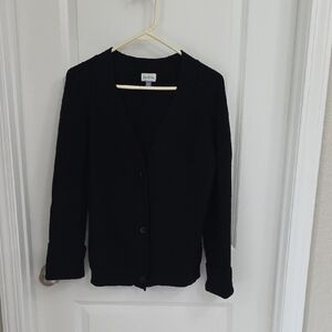 Yarn & Sea Women's Elegant Black Cardigan